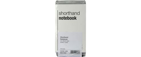 Image of Spiral Shorthand Notebook 150 Leaf Wx31002