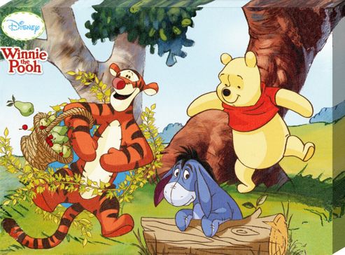Image of Winnie The Pooh Walt Disney's Jumping For Joy In The Hundred Acre Wood Canvas Print