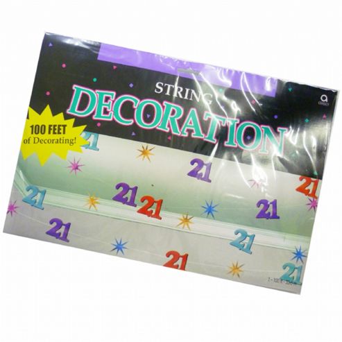 Image of Amscan 21st Birthday String Ceiling Decoration