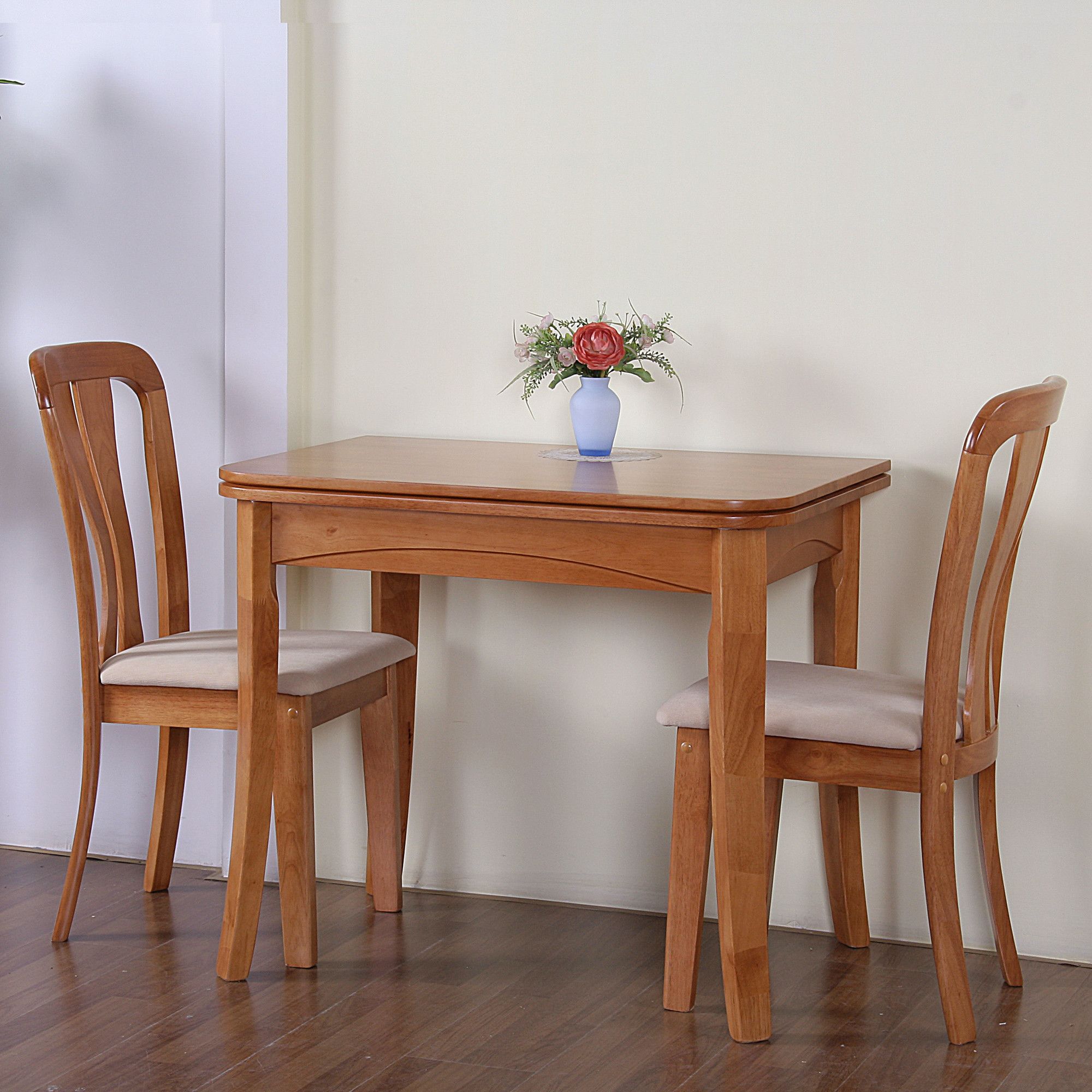 G&P Furniture Windsor House 3-Piece Newark Flip Top Dining Set with Slatted Back Chair - Maple at Tesco Direct