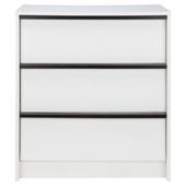Trenton 3 Drawer Chest White/Black