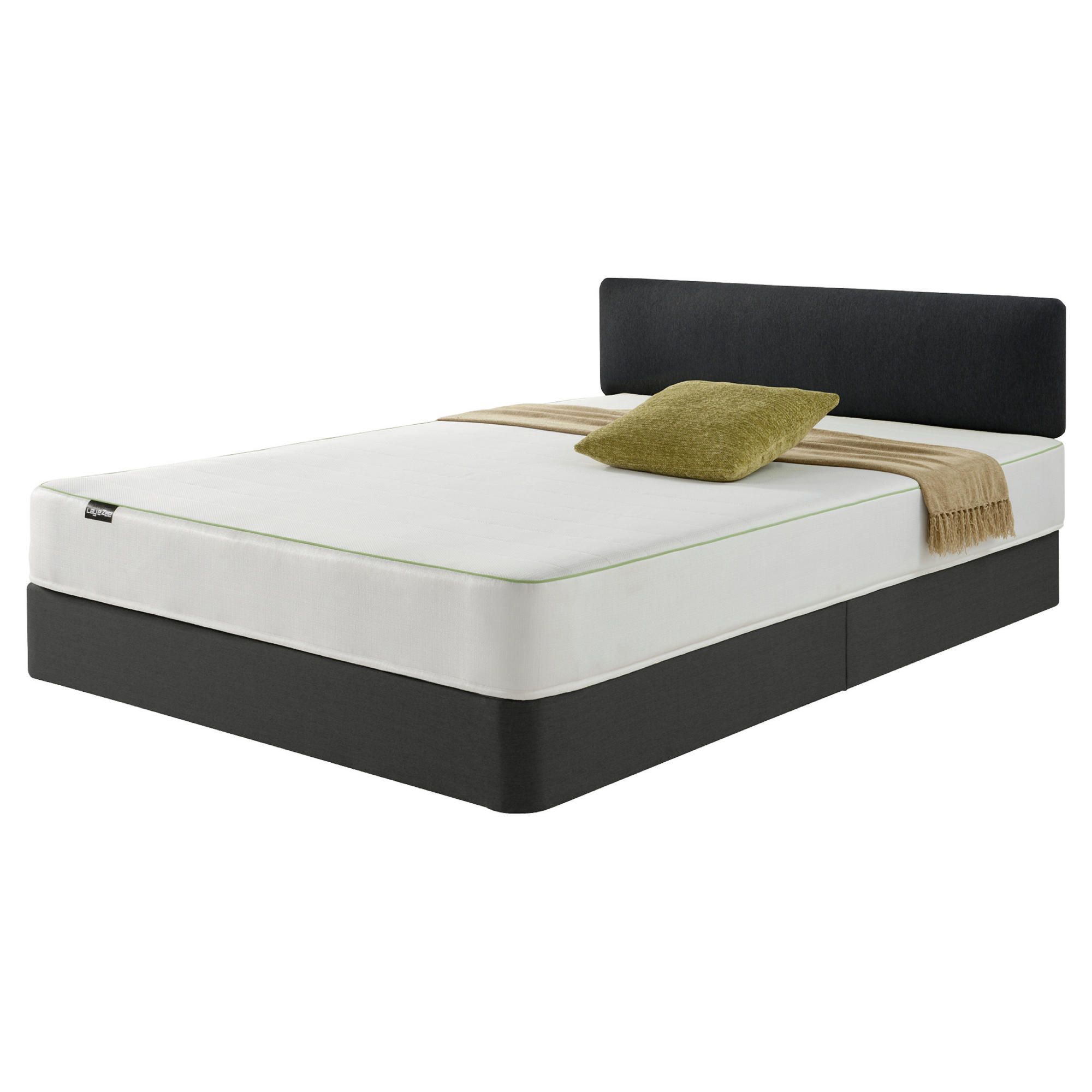 Layezee Charcoal Bed and Headboard Standard Mattress Small Double at Tesco Direct
