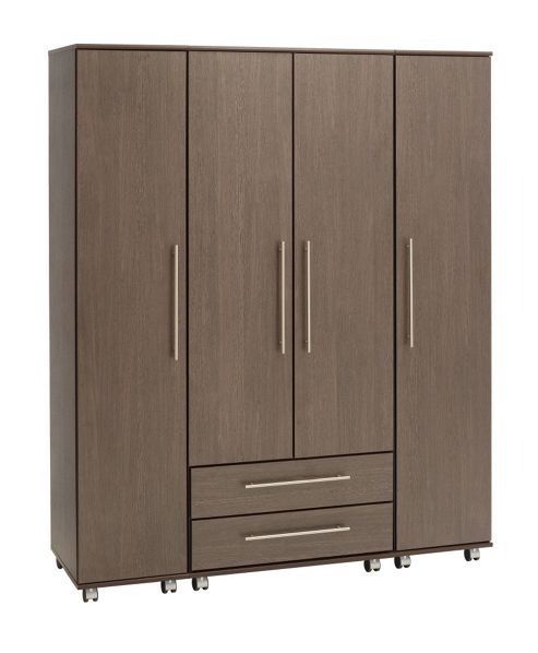 Image of Ideal Furniture New York 2 Drawer Wardrobe - Beech