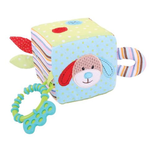 Image of Bigjigs Toys Bb513 Bruno Activity Cube Soft Plush Toy