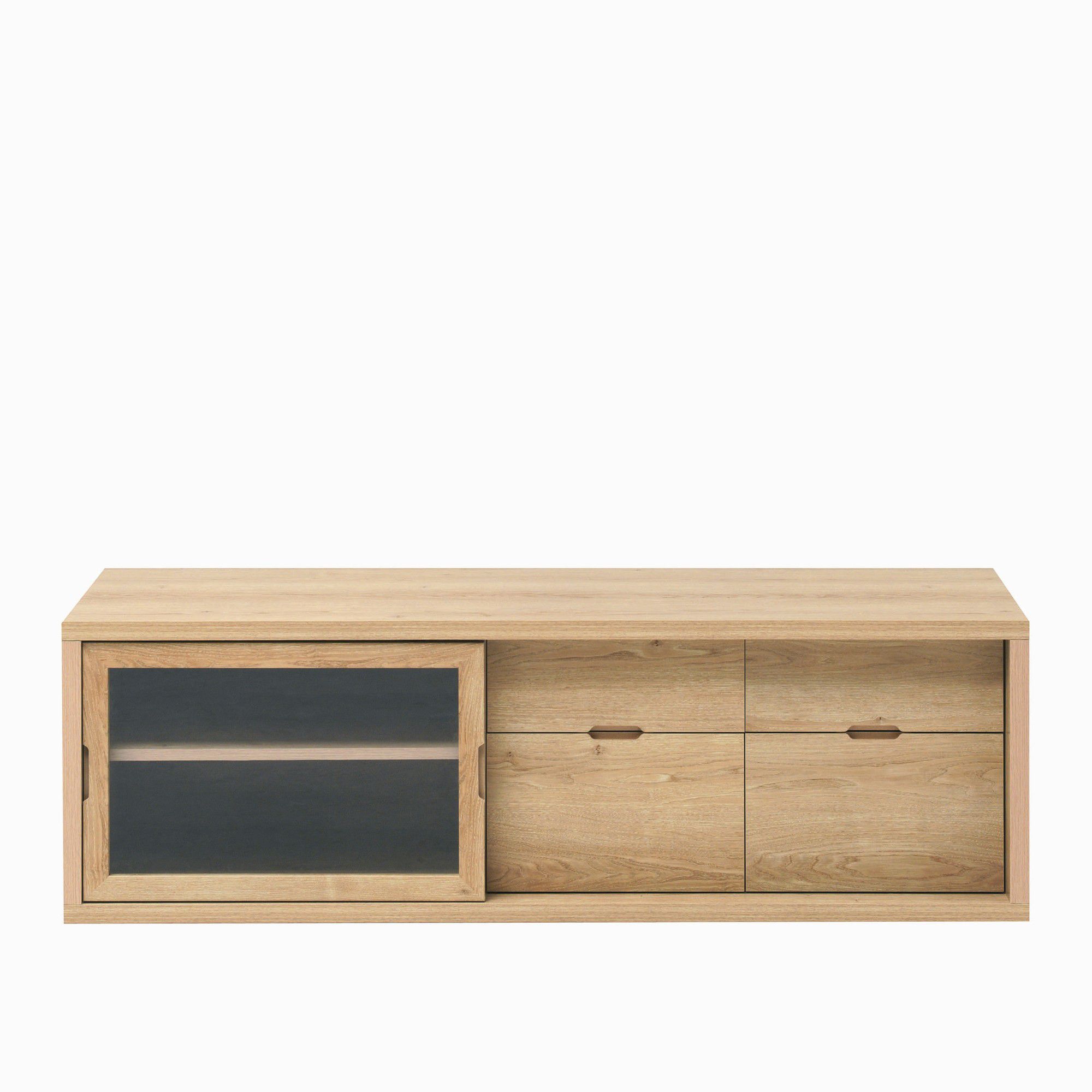 Caxton Darwin Wide Entertainment Cabinet in Chestnut at Tesco Direct