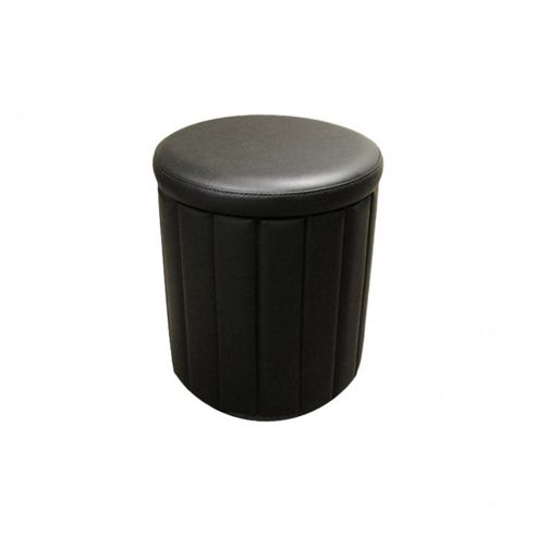 Image of Time Living Milano Storage Stool - Black