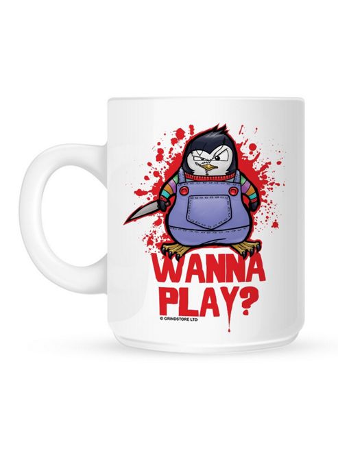 Image of Psycho Penguin Wanna Play? 10oz Ceramic Mug