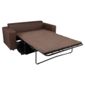 Stanza Leather Effect Sofabed Chocolate