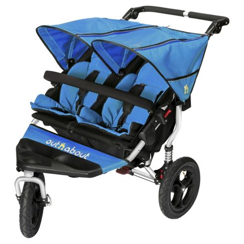 Image of Out N About Nipper Double Pushchair V4, Lagoon Blue