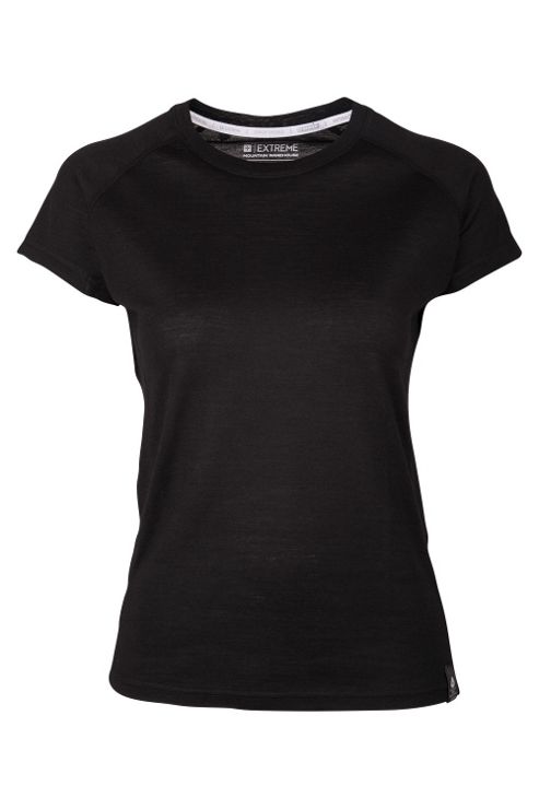 Image of Summit Womens Merino T-shirt - Black