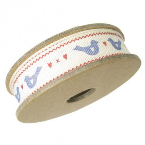 Image of Ribbon Reel - Blue Birds And Hearts