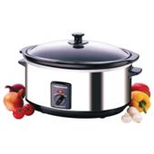 Morphy Richards 48715 Oval Slow Cooker Stainless Steel 6.5L