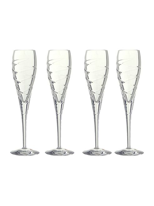 Image of Linea Swirl Flute Glasses, Box Of 4