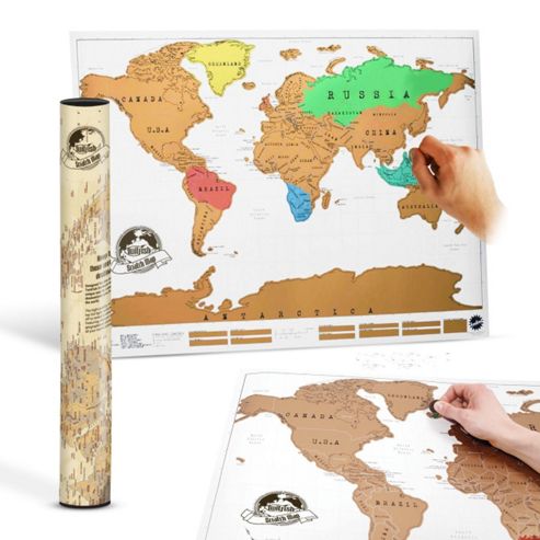 Image of Twitfish World Atlas Scratch Map - Colour Edition