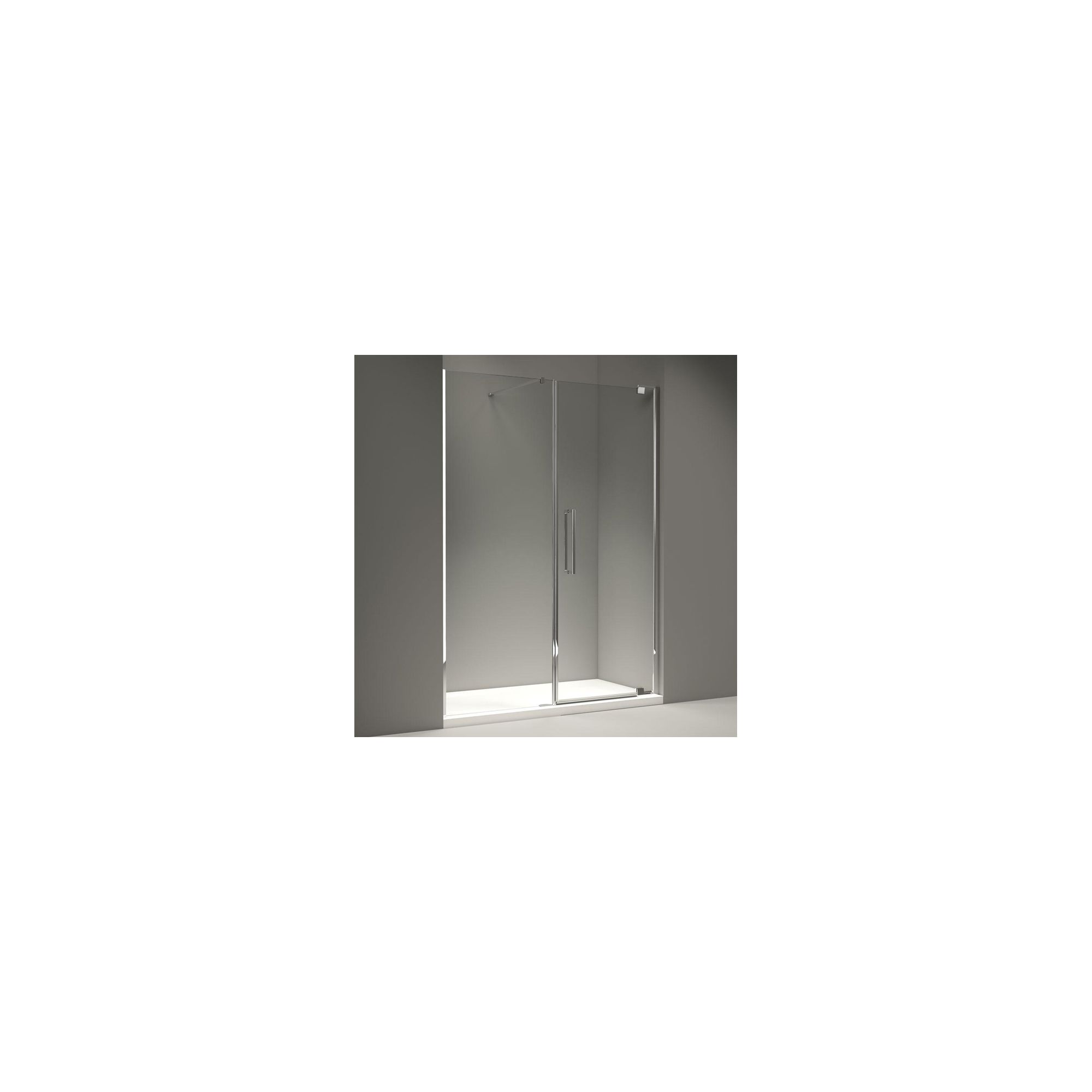 Merlyn Series 10 Inline Pivot Shower Door, 1200mm Wide, 10mm Smoked Glass at Tescos Direct