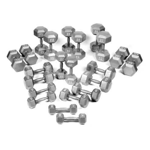 Image of Body Power 5-30kg Hex Dumbbell Set (11 Pairs)