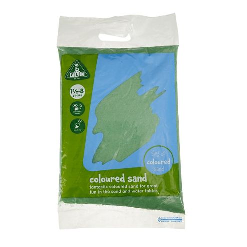 Image of Elc Green Coloured Play Sand - 5kg Bag