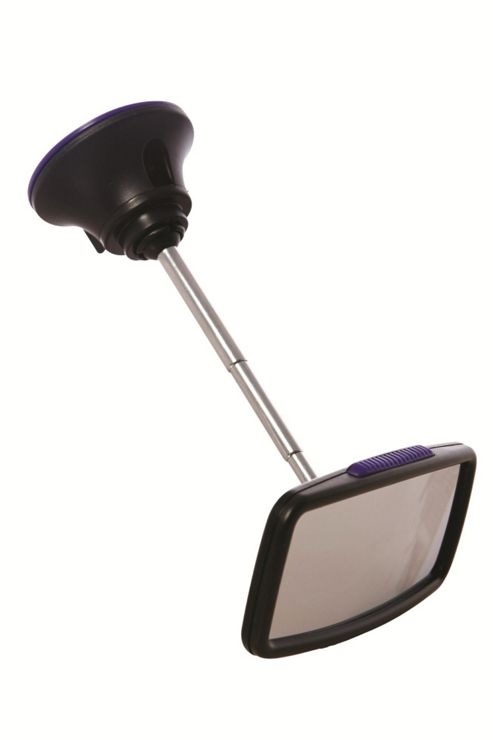 Image of Deluxe Adjustable Baby View Mirror - Black/silver - F218 - Dreambaby