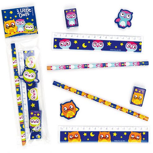 Image of 3 Little Owls 4-piece Stationery Sets (each)