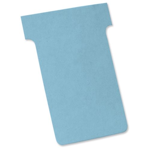 Image of Nobo T-cards Tab Top 15mm W60x Bottom W48.5x Full H85mm Size 2 Light Blue Ref 32938908 [pack 100]