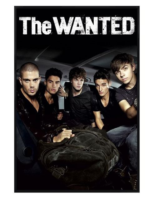 Image of The Wanted Gloss Black Framed Lads In A Limo Poster