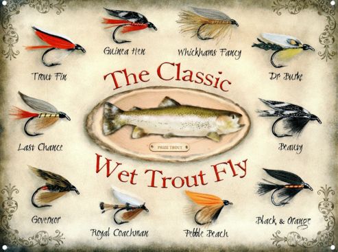 Image of The Classic Wet Trout Fly Tin Sign