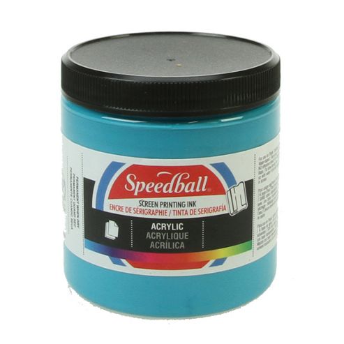Image of Speedball Acrylic Screen Printing Ink - Peacock Blue 236ml
