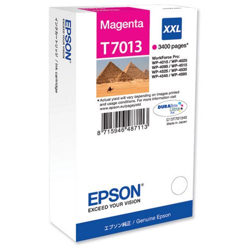 Image of Epson Wp4000/4500 Series Ink Cartridge Xxl Magenta 3.4k