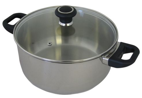 Image of Ready Steady Cook Classic Stainless Steel 24cm Casserole With Lid