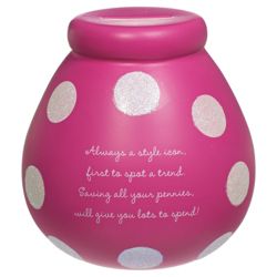 Pink and White Spot Pot of Dreams