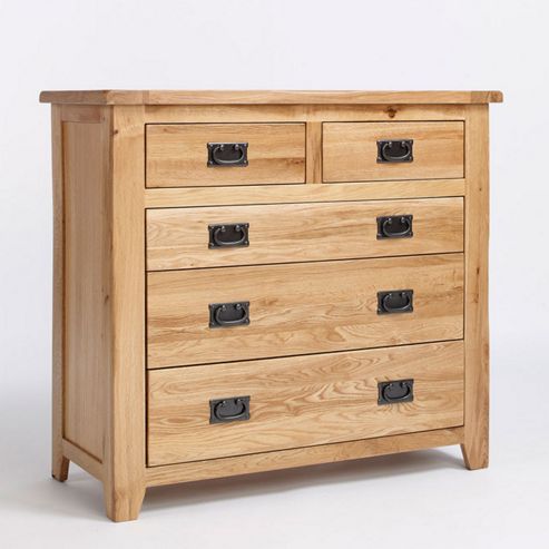 Image of Ametis Westbury Reclaimed Oak Two Over Three Drawer Chest