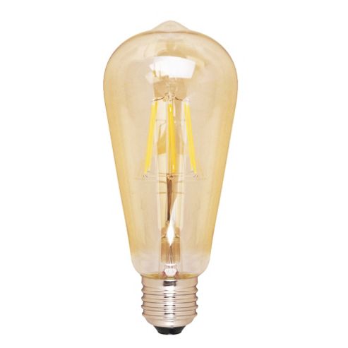 Image of Minisun Es E27 6w Led Amber Squirrel Cage Bulb Warm White
