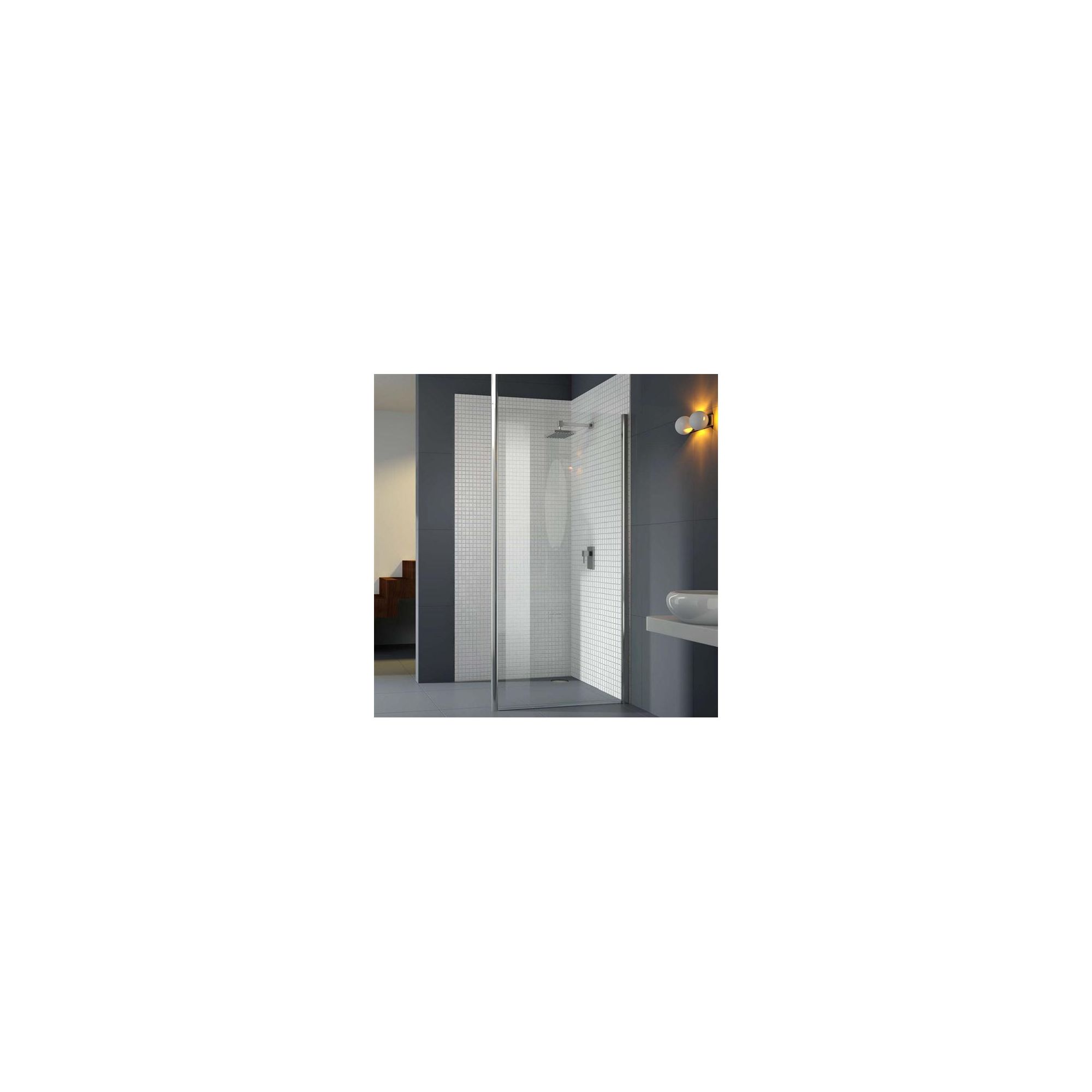 Merlyn Vivid Six Wet Room Shower Glass Panel 800mm Wide with Vertical Support Bar at Tescos Direct