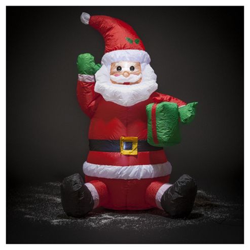 Image of Inflatable Sitting Santa, 4ft