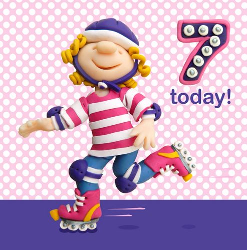 Image of Holy Mackerel Girl Age 7 Greetings Card
