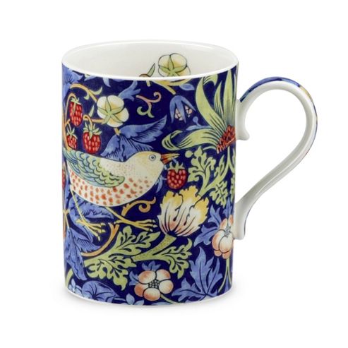 Image of Royal Worcester Morris & Co Strawberry Thief Mug, Indigo