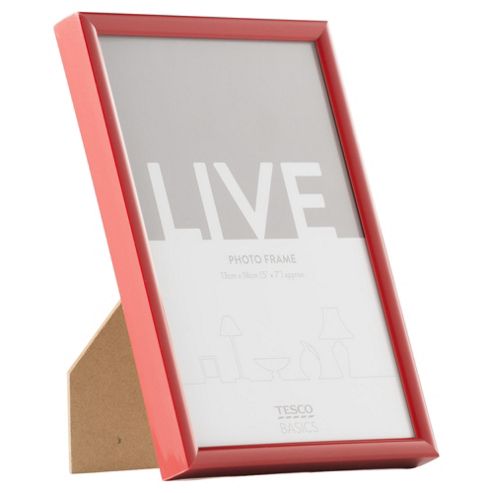 Image of Tesco Basic Photo Frame Red 5 X 7"