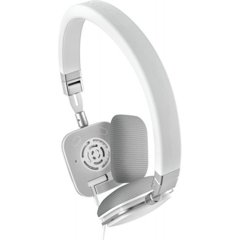 Image of Soho Flat Foldable On-ear Mini Headphones With Universal Remote And Mic - White