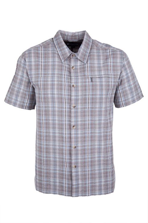 Image of Holiday Shirt Short Sleeved Cotton - Brown