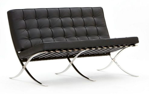 Image of Cc Furnishing Valencia Two Seater Sofa - Black