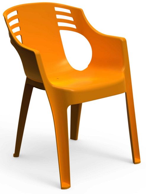 Image of Resol City Garden Outdoor / Indoor Designer Plastic Chair - Orange
