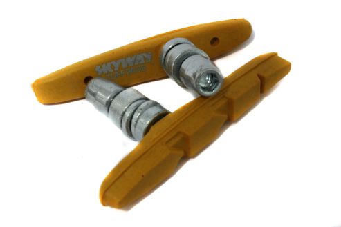 Image of Skyway Tuff Brake Pads (pair) - Yellow