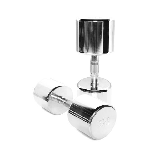 Image of Body Power 30kg Ergo Chrome Dumbbells (x2)