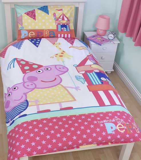 Image of Peppa Pig Reversible Single Duvet - Funfair