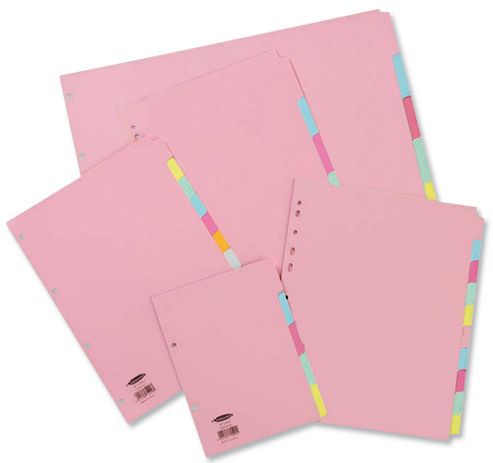 Image of Concord Subject Dividers 230 Micron 20-part A4 Ref 74499