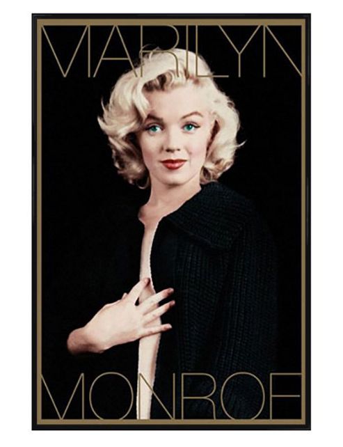 Image of Marilyn Monroe Gloss Black Framed Black And Gold Poster