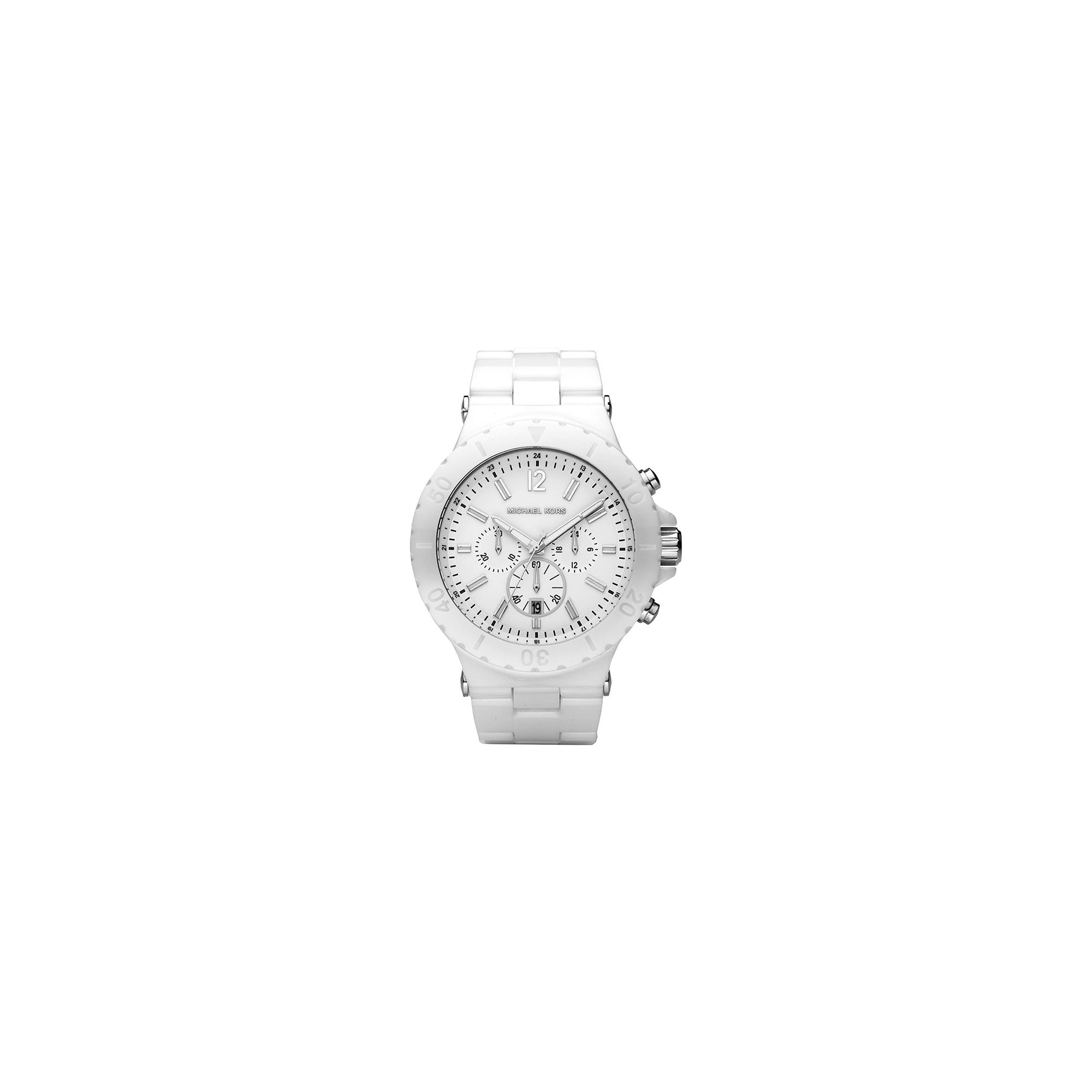 Michael Kors Unisex Ceramic Chronograph Watch MK8177 at Tesco Direct