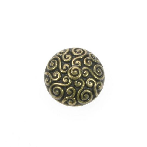 Image of Dill Buttons 28mm Domed Swirly Gold