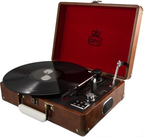 Image of Gpo Attache Suitcase Turntable, Vintage Brown