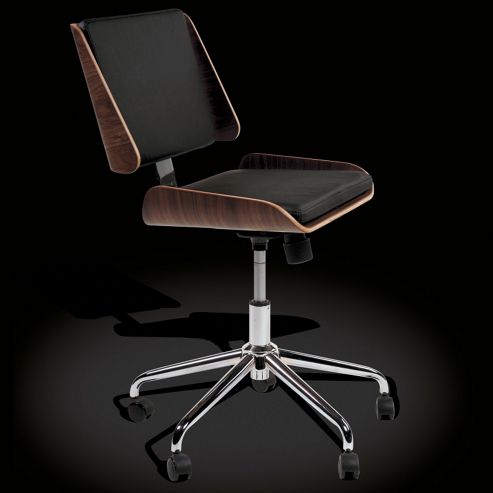Image of Dan-form Retro Office Chair - Walnut